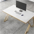 Furniture of America Egala Contemporary White Glass Top Dining Table