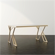 Furniture of America Egala Contemporary White Glass Top Dining Table