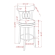 Furniture of America Beka Wood 29-Inch Swivel Bar Stool in Oak (Set of 2)
