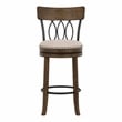 Furniture of America Beka Wood 29-Inch Swivel Bar Stool in Oak (Set of 2)