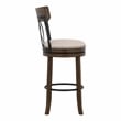 Furniture of America Beka Wood 29-Inch Swivel Bar Stool in Oak (Set of 2)