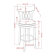 Furniture of America Beka Wood 29-Inch Swivel Bar Stool in Green (Set of 2)