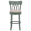 Furniture of America Beka Wood 29-Inch Swivel Bar Stool in Green (Set of 2)