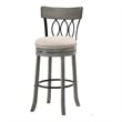 Furniture of America Beka Wood 29-Inch Swivel Bar Stool in Light Gray (Set of 2)