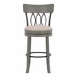 Furniture of America Beka Wood 29-Inch Swivel Bar Stool in Light Gray (Set of 2)