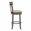 Furniture of America Beka Wood 29-Inch Swivel Bar Stool in Light Gray (Set of 2)