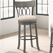 Furniture of America Beka Wood 29-Inch Swivel Bar Stool in Light Gray (Set of 2)