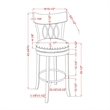 Furniture of America Beka Wood 29-Inch Swivel Bar Stool in Sea White (Set of 2)