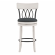 Furniture of America Beka Wood 29-Inch Swivel Bar Stool in Sea White (Set of 2)