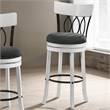 Furniture of America Beka Wood 29-Inch Swivel Bar Stool in Sea White (Set of 2)