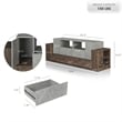 Furniture of America Abdi Wood Multi-Storage TV Stand in Oak and Concrete Gray