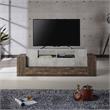 Furniture of America Abdi Wood Multi-Storage TV Stand in Oak and Concrete Gray