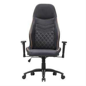 furniture of america aguil faux leather adjustable gaming chair