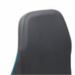 Furniture of America Aguil Faux Leather Adjustable Gaming Chair in Black & Blue