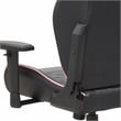 Furniture of America Aguil Faux Leather Adjustable Gaming Chair in Black & Pink