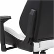 Furniture of America Singe Faux Leather Adjustable Gaming Chair in White & Black