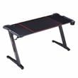 Furniture of America Almly Modern Metal Gaming Desk with Outlets in Black