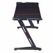 Furniture of America Almly Modern Metal Gaming Desk with Outlets in Black