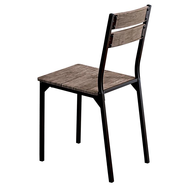 Furniture of America Anras Metal Open-Back Side Chair in Black (Set of 2)