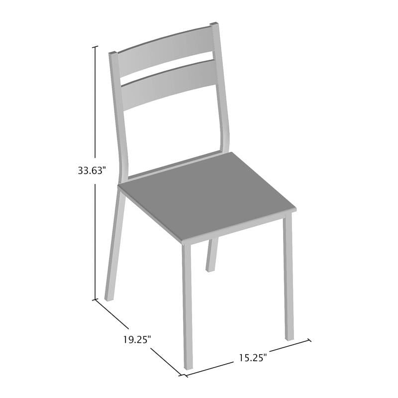 Furniture of America Anras Metal Open-Back Side Chair in Black (Set of 2)