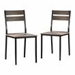 Furniture of America Anras Metal Open-Back Side Chair in Black (Set of 2)
