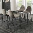 Furniture of America Bayo Fabric Tufted Counter Height Chair in Gray (Set of 4)