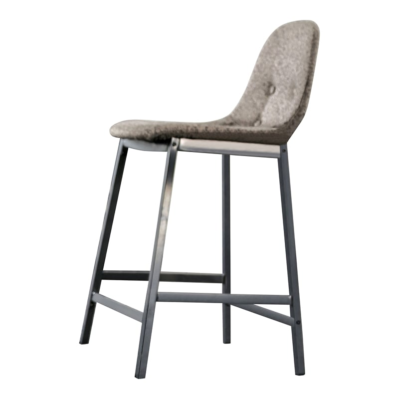 Furniture of America Bayo Fabric Tufted Counter Height Chair in Gray (Set of 4)