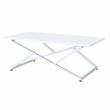 Furniture of America Mergo Contemporary Metal 2-Piece Coffee Table Set in White