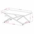 Furniture of America Mergo Contemporary Metal 2-Piece Coffee Table Set in White