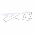 Furniture of America Mergo Contemporary Metal 2-Piece Coffee Table Set in White