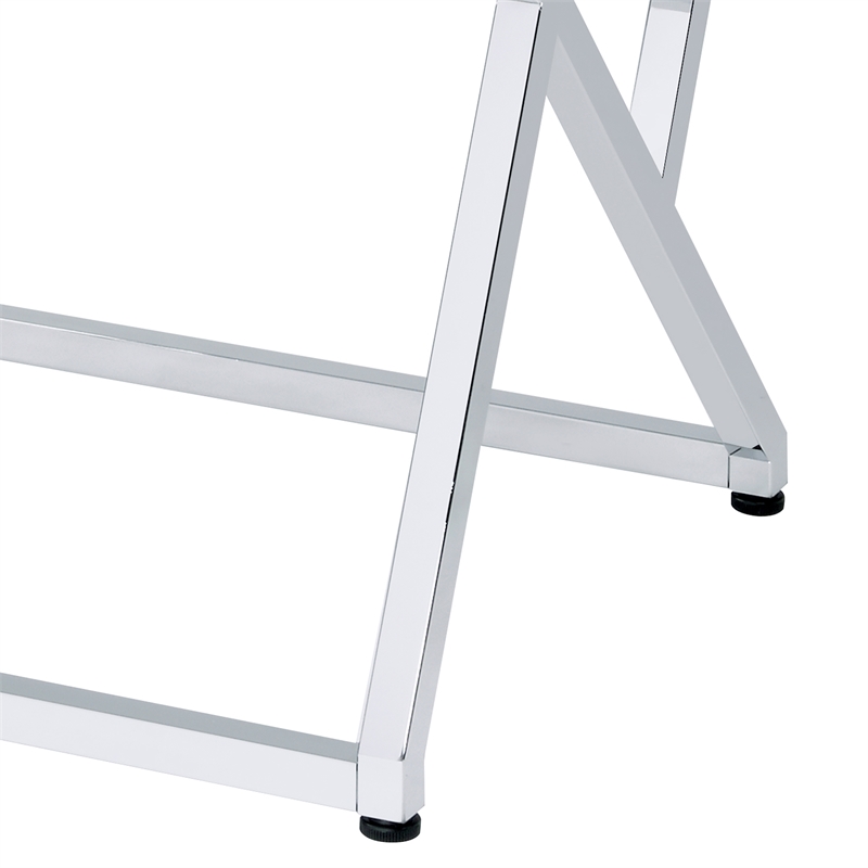 Furniture of America Mergo Contemporary Metal 3-Piece Coffee Table Set in White