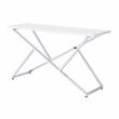 Furniture of America Mergo Contemporary Metal 3-Piece Coffee Table Set in White