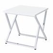 Furniture of America Mergo Contemporary Metal 3-Piece Coffee Table Set in White