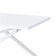 Furniture of America Mergo Contemporary Metal 3-Piece Coffee Table Set in White