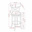 Furniture of America Shae Wood Swivel 29