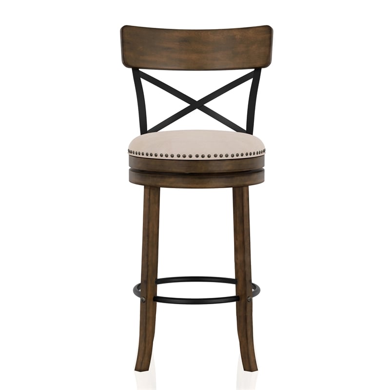 Furniture of America Shae Wood Swivel 29