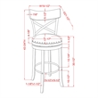 Furniture of America Shae Wood Swivel 29