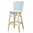 Furniture of America Adino Aluminum Patio Bar Chair in Blue (Set of 2)