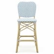 Furniture of America Adino Aluminum Patio Bar Chair in Blue (Set of 2)