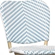 Furniture of America Adino Aluminum Patio Bar Chair in Blue (Set of 2)