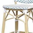 Furniture of America Adino Aluminum Patio Bar Chair in Blue (Set of 2)