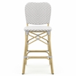 Furniture of America Adino Aluminum Patio Bar Chair in Gray (Set of 2)