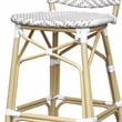 Furniture of America Adino Aluminum Patio Bar Chair in Gray (Set of 2)