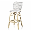 Furniture of America Adino Aluminum Patio Bar Chair in Gray (Set of 2)