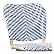 Furniture of America Adino Aluminum Patio Bar Chair in Navy (Set of 2)