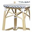 Furniture of America Adino Aluminum Patio Bar Chair in Navy (Set of 2)