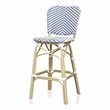 Furniture of America Adino Aluminum Patio Bar Chair in Navy (Set of 2)