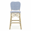 Furniture of America Adino Aluminum Patio Bar Chair in Navy (Set of 2)