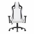 Furniture of America Valay 2-Piece Metal Gaming Desk and White Gaming Chair Set