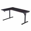 Furniture of America Valay 2-Piece Metal Gaming Desk and White Gaming Chair Set